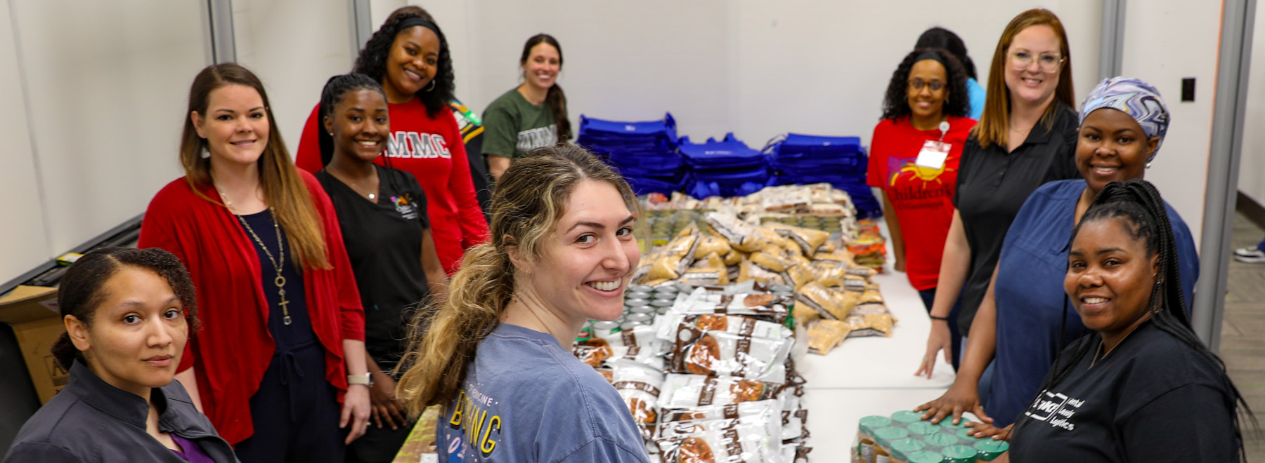Volunteers at the EversCare Food Pantry